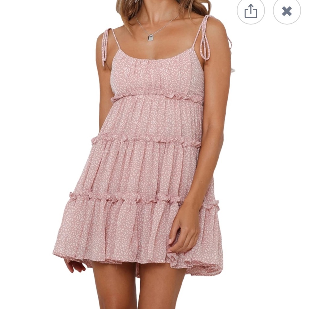 Mansy Floral tie strap mini dress